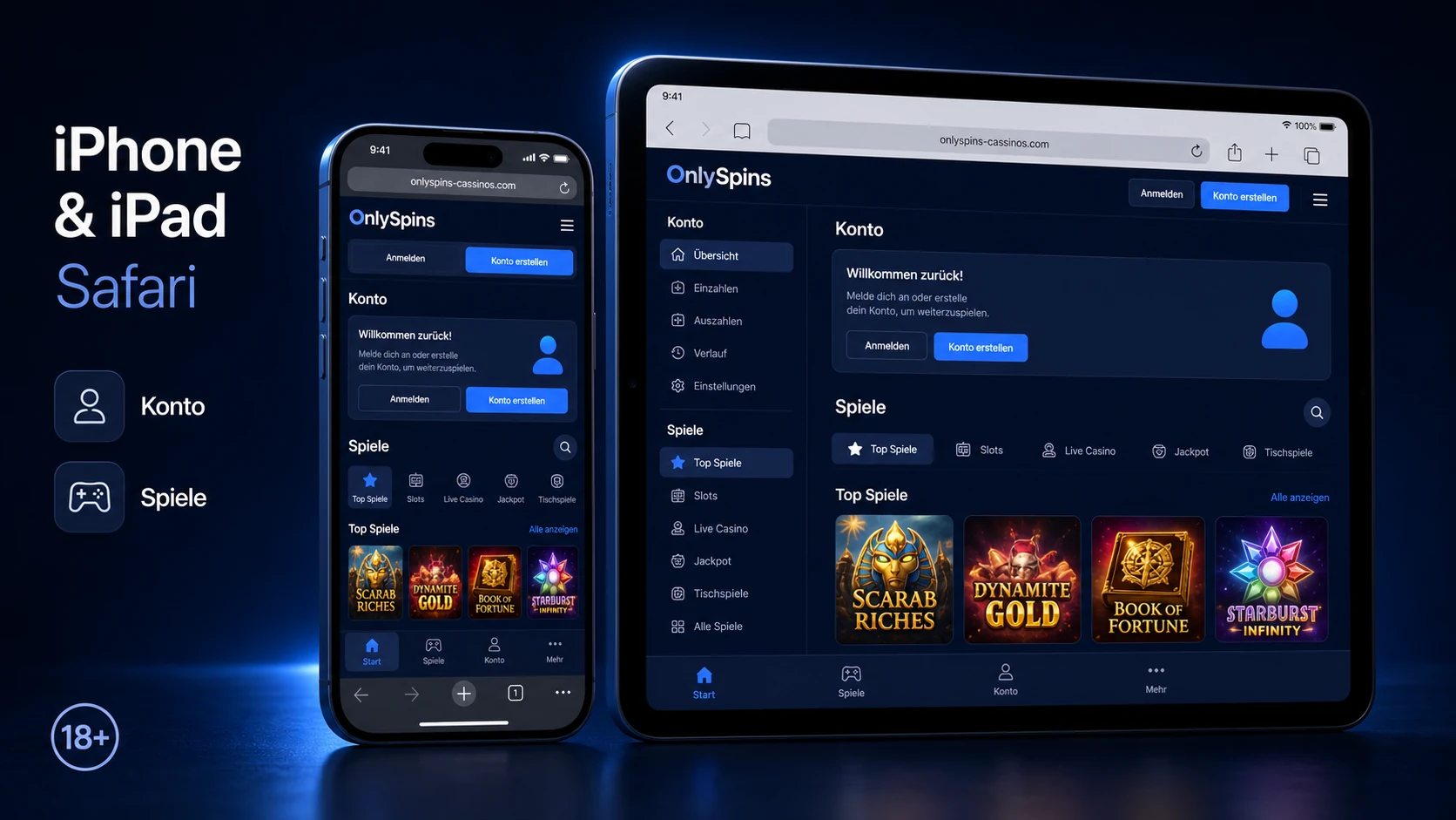 OnlySpins Casino App für iPhone und iPad